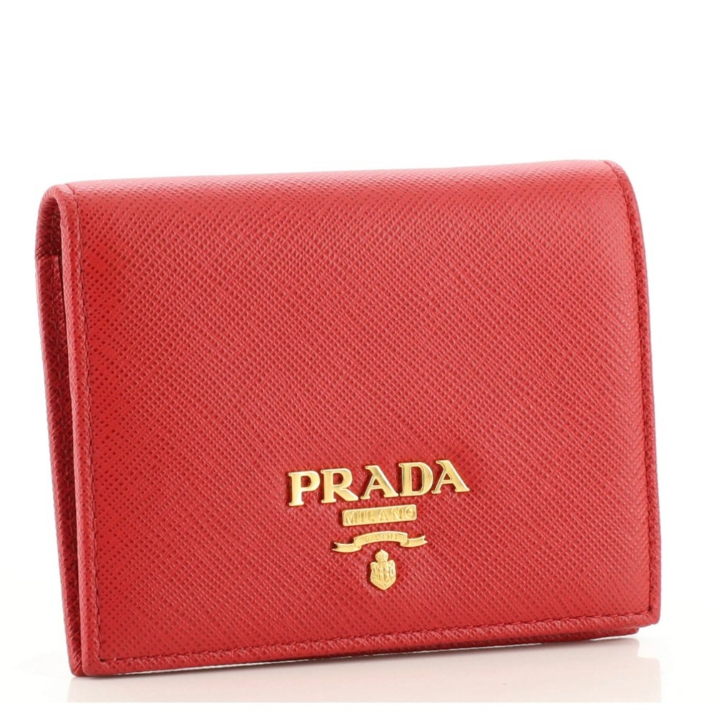 PRADA bifold wallet saffiano leather small